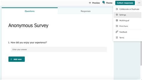 how to make a forms survey anonymous