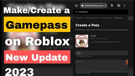 how to make a game pass in roblox mobile 2024