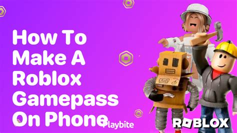 how to make a game pass on phone roblox