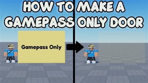 how to make a gamepass door in roblox studio