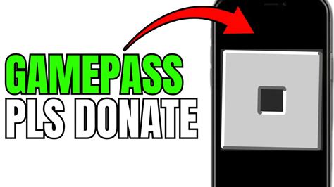 how to make a gamepass in please donate on ipad