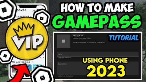 how to make a gamepass on mobile