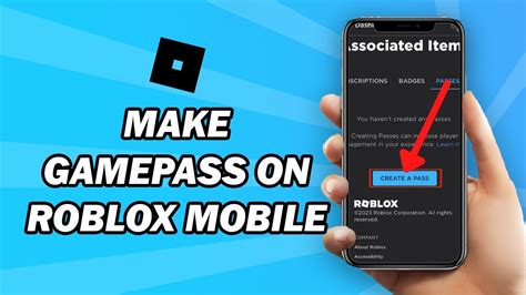 how to make a gamepass on mobile roblox 2024