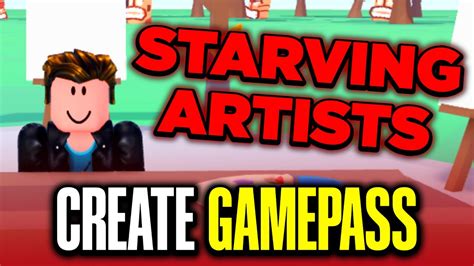 how to make a gamepass on roblox mobile starving artists