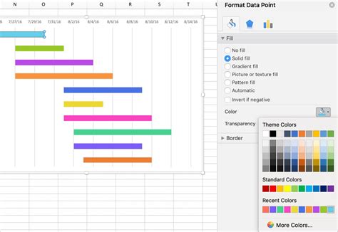 how to make a gantt chart on macbook