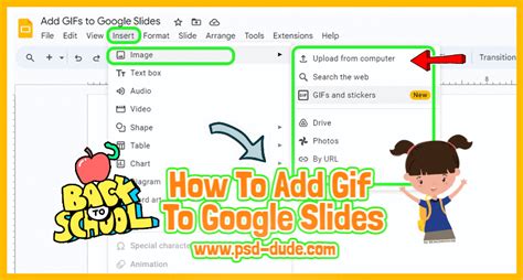 how to make a gif the background in google slides
