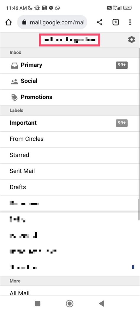 how to make a gmail account default on iphone