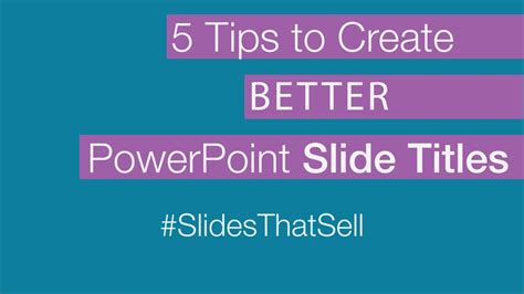 how to make a good title slide in powerpoint