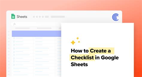 how to make a google sheet checklist
