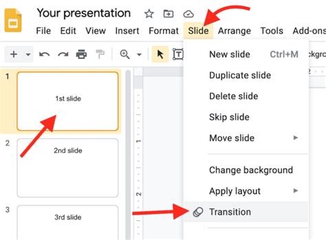 how to make a google slides transition automatically