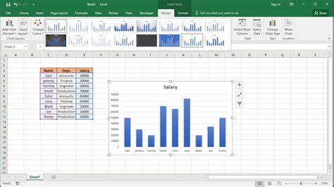 how to make a graph in excel from a table youtube