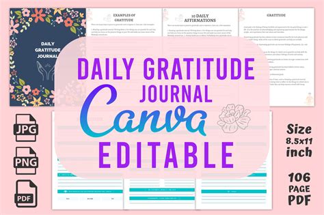 how to make a gratitude journal on canva