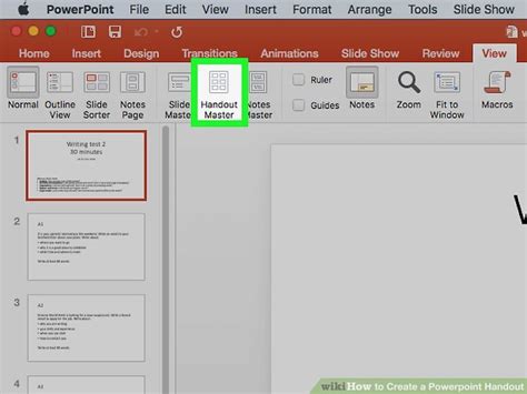 how to make a handout in powerpoint
