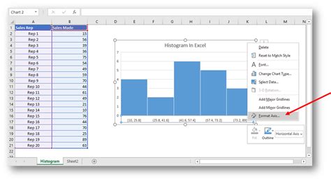 how to make a histogram in excel ipad