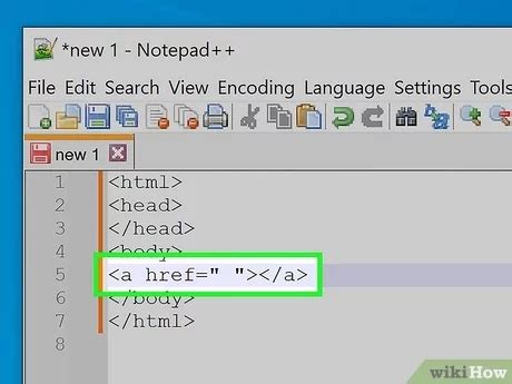 how to make a hyperlink in notepad++
