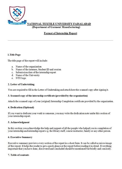 how to make a internship report