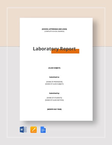 how to make a lab report in word