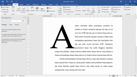 how to make a large first letter in word