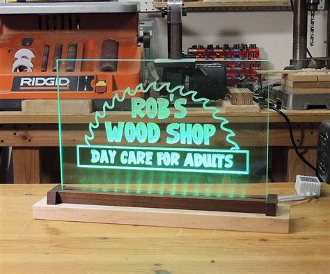 how to make a lighted sign with plexiglass