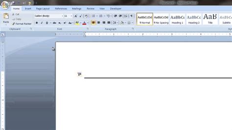 how to make a line on ms word