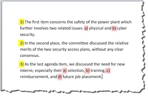 how to make a list in word into a paragraph