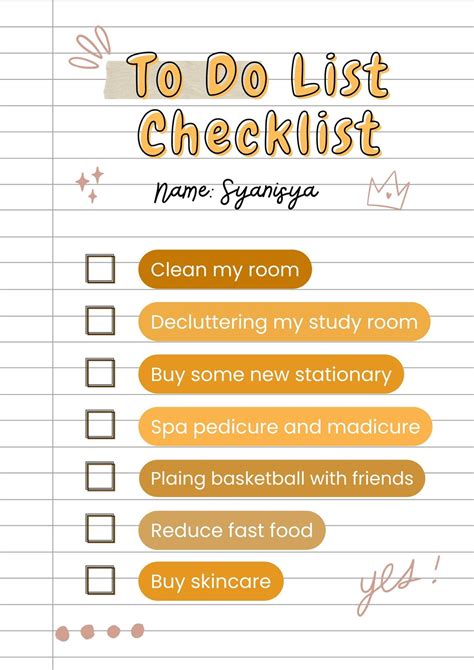 how to make a list of things to do