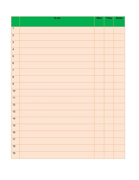 how to make a list template in word