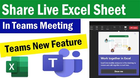 how to make a live excel document on teams