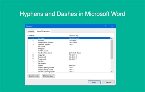 how to make a long hyphen in word on mac