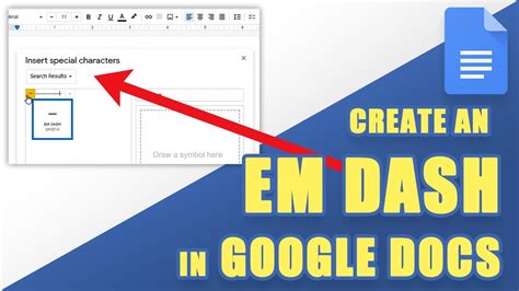 how to make a longer dash in google docs
