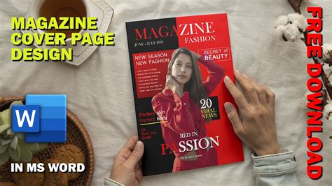 how to make a magazine cover in word