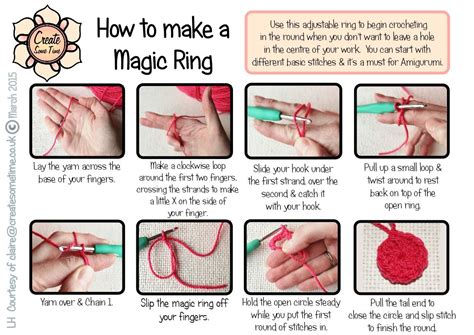 how to make a magic loop crochet left handed