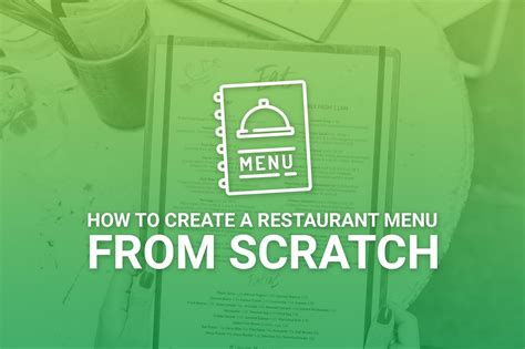 how to make a menu from scratch