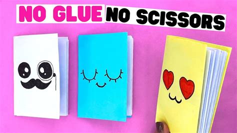 how to make a mini notebook with glue