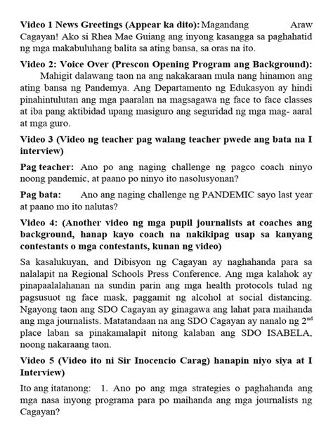 how to make a mobile journalism script