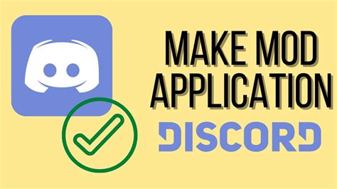 how to make a mod application for discord