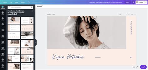 how to make a modeling portfolio on canva