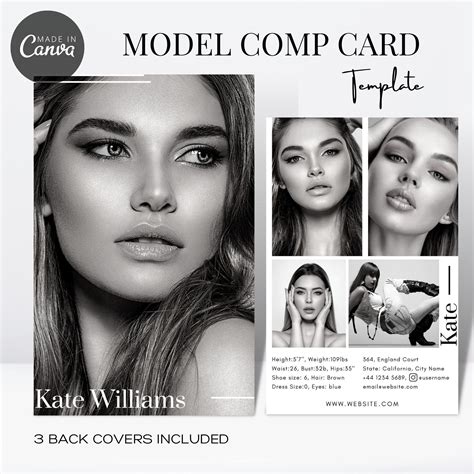 how to make a modeling portfolio template