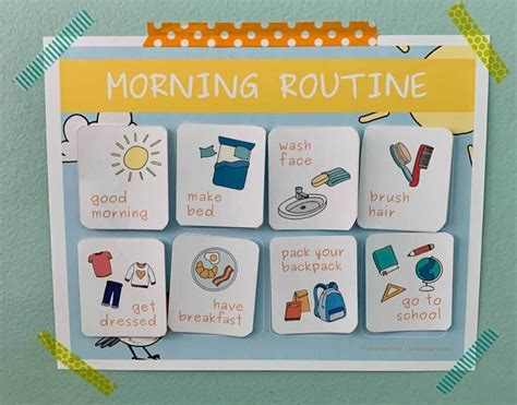 how to make a morning routine chart