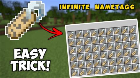 how to make a name tag in minecraft bedrock