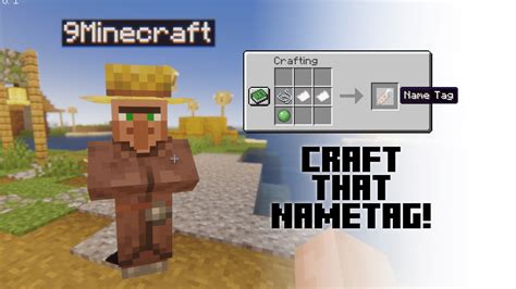 how to make a name tag in minecraft java