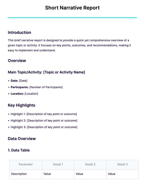 how to make a narrative report example for students