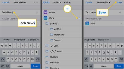 how to make a new folder in ios mail