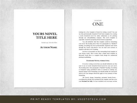 how to make a novel in word