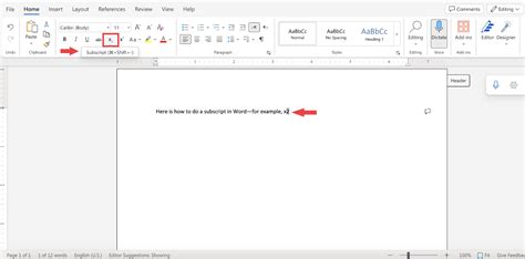 how to make a number a subscript