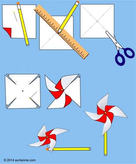 how to make a paper windmill for school project step by step