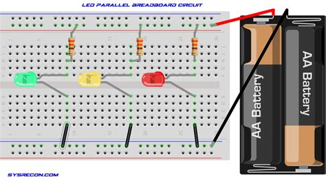 how to make a parallel circuit on a breadboard