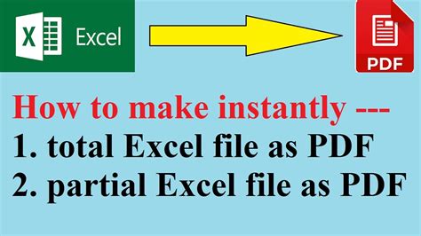 how to make a pdf from excel file