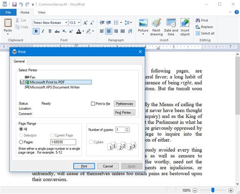 how to make a pdf in wordpad