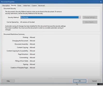 how to make a pdf not password protected